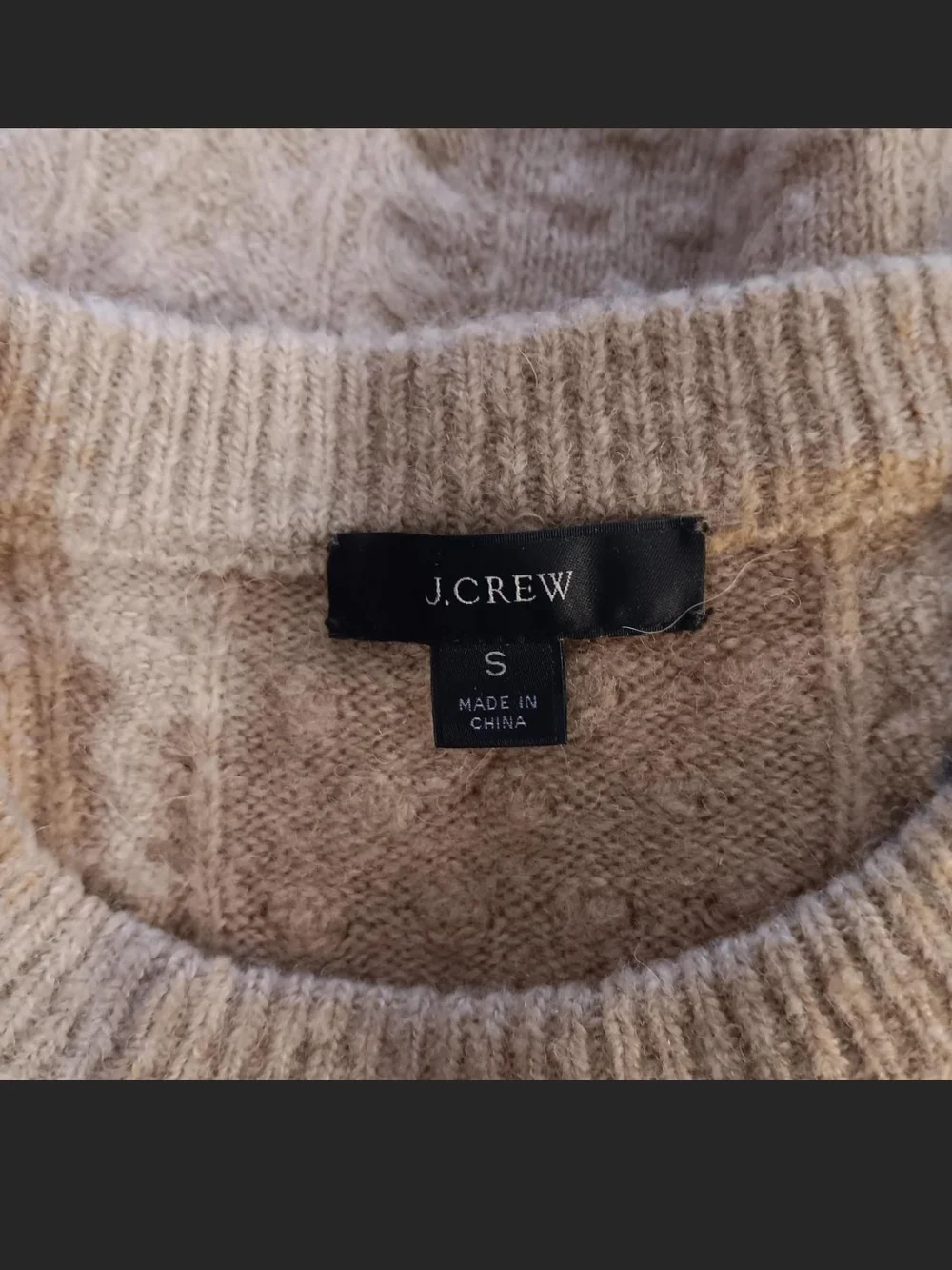 J. Crew Camel Cable Sweater Crewneck
